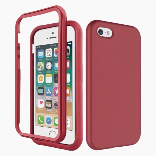 360° Case Red iPhone SE2016 - Afbeelding 2